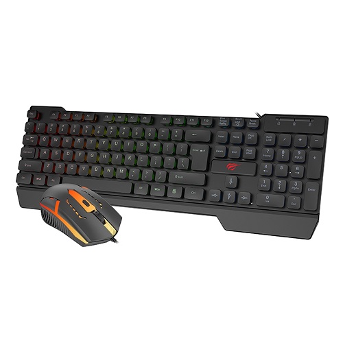 0 ماوس و کیبورد سیم دار گیمینگ ھویت KB511CM