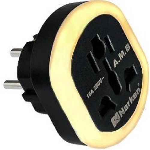 نار تبدیل 3بھ 2 برق ارت دار چراغ دار نارکن